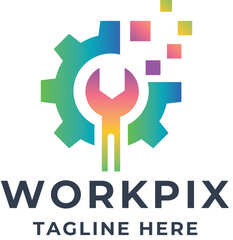 Pixel Work Help Support Logo