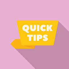 Creative tip icon flat vector. Quick trick