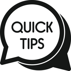 Info tip icon simple vector. Quick trick