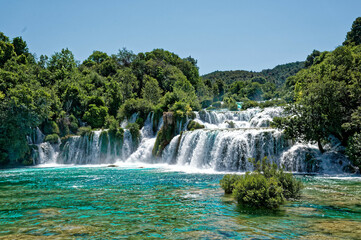 Big waterfall Croatia nationpark Kraka 