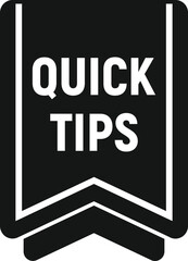 Sticker tip icon simple vector. Quick trick