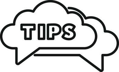 Tips icon outline vector. Idea advice