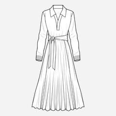 DREES,clothes design template, fashion flat sketch