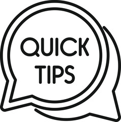 Sticker tip icon outline vector. Quick trick