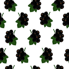 seamless, juicy pattern with currant berries for decorating textiles and wallpapers