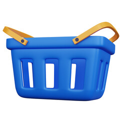 3d rendering shopping cart blue isolated © Aisyah Faiha