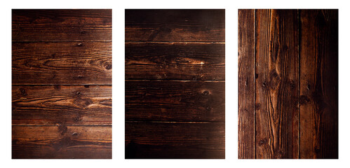 Set of wood texture background. Wooden board background for Brochure, Flyer, Poster, leaflet,...