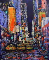 New York City Night Art Painting