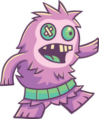 Purple Zombie Monster with Green Belt