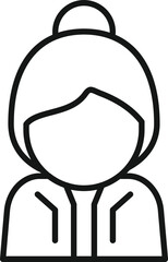 Grandma icon outline vector. Age generation