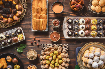 Arabic Cuisine; Cookies for celebration of El-Fitr Islamic Feast.(The Feast that comes after...