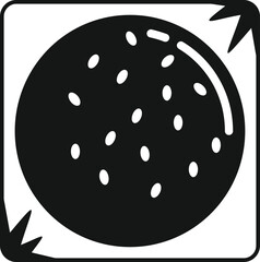 Airline food hamburger icon simple vector. Flight meal