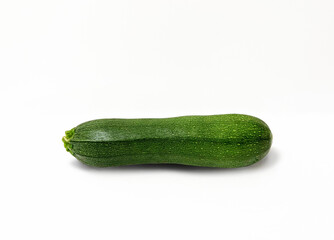 Fresh Green Zucchini Organic Vegetable on White Background