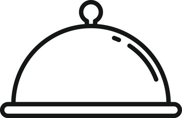 Airline food tray icon outline vector. Plane trolley