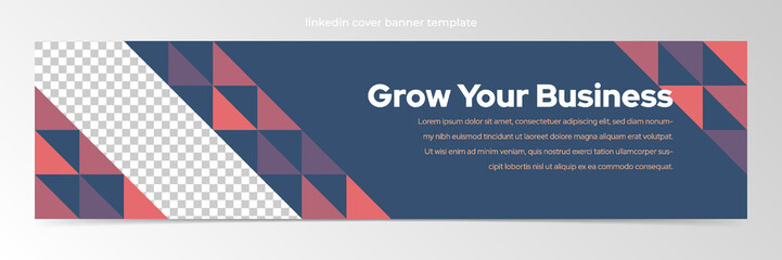Modern abstract linkedin banner template