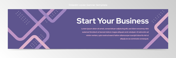 Modern abstract linkedin banner template