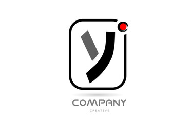 Y black and white alphabet letter logo icon design with japanese style lettering