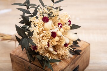 Bouquet mariage fleurs séchées