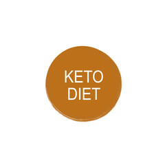 Keto Diet Brown Circle Label perfect for Bio Shop