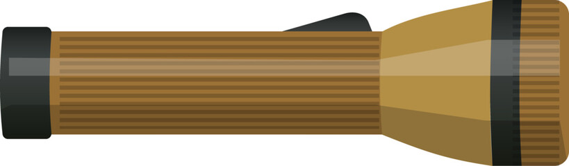 Hunting flashlight icon cartoon vector. Hunter equipment