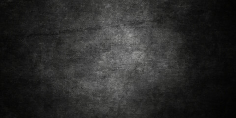 Obraz na płótnie Canvas Dark Black stone cracked grunge concrete backdrop texture background anthracite panorama. Panorama dark grey black slate background or texture.