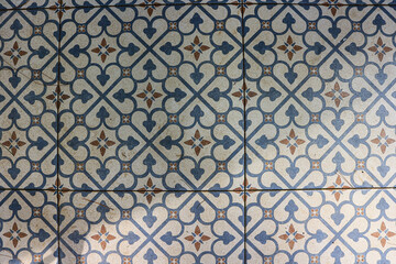 Traditional ornate portuguese decorative tiles
