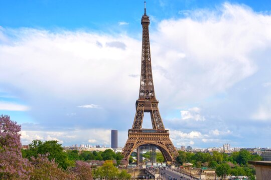 panorama of the Eiffel Tower, Paris, France