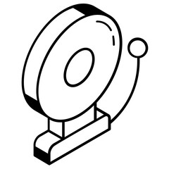 A handbell line isometric icon download