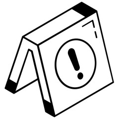 An icon of alert isometric design 