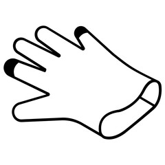 Modern line icon of a glove