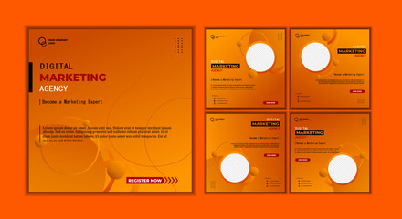 Social media posts template modern design, for digital marketing Agency, business and others