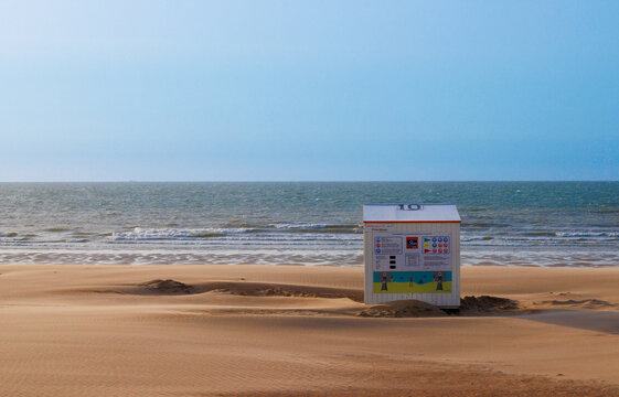 Baywatch house at the Belgium beach