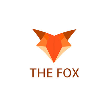 Illustration vector graphics of template logo design fox head mark