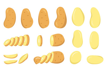 potatoes in the peel, peeled and chopped