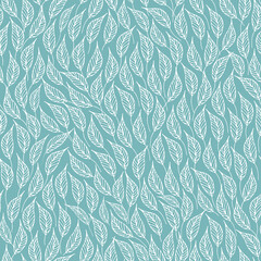 Leaves seamless pattern on brown, earthy background. Botanical, floral design for textile, fabric, print, wallpaper, surface, packaging, gift paper, products.