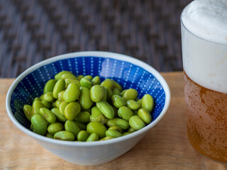枝豆とビール