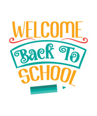 Fototapeta na wymiar Hello Back to School SVG, Png, Eps, Dxf, First day of School Svg, Svg Files for Cricut & Silhoutte, Png Sublimation Instant Download,Hello School SVG Bundle, back to school svg, first day of school, p