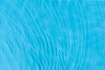 Vibration on blue water under sunlight. Top view, flat lay