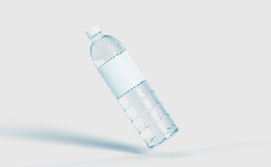 Plastic water bottle 3d render mockup.High resolution.