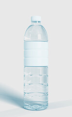 Plastic water bottle 3d render mockup.High resolution.