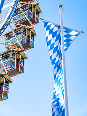 bavarian flag and a ferris wheel