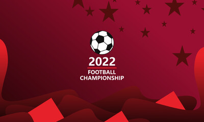 Background Design Football Tournament, Football Cup, Template, Vector Illustration, World Cup Qatar 2022