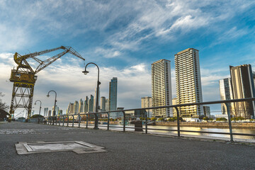 An evening at he docks of Puerto Madero, Buenos Aires, Argentina.