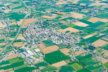 aerial of rural landscape in Hesse,