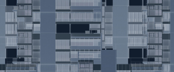 Obraz premium Smart building automation system abstract digital intelligent technology 3d design background architecture