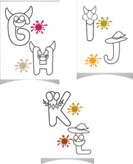 Halloween Alphabet Letter Coloring Worksheet