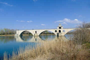 Pont Saint-Benezet on the Rhone River in Avignon