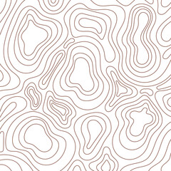 Abstract organic line art background. Hand drawn map banner. For web, social media post, promotional banner, advertising and branding. Vector illustration, flat design