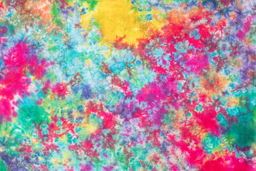tie dye pattern hand dyed on cotton fabric abstract texture background.