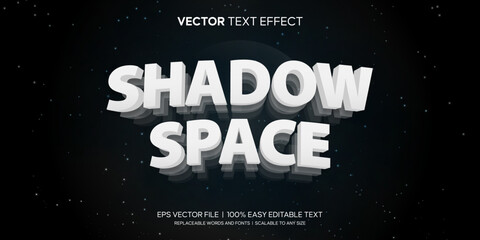 shadow space galaxy 3d style editable text effect.ai